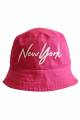 Панамка малиновая "New York" для девочки