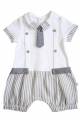 Купить Ромпер с галстуком для мальчика MYMIO baby Му23-3804 на КидБутик Ромпер с галстуком для мальчика MYMIO baby Му23-3804 - фото