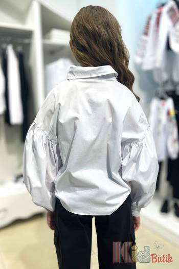 Купити Сорочка біла з широкими рукавами для дівчинки Brows Kids ВР24-10(8061) на КідБутік Сорочка біла з широкими рукавами для дівчинки Brows Kids ВР24-10(8061)