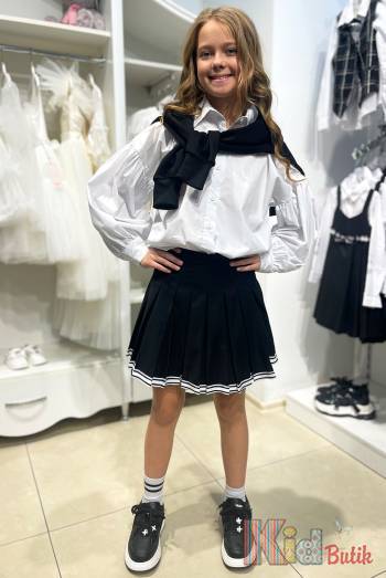 Купити Сорочка біла з широкими рукавами для дівчинки Brows Kids ВР24-10(8061) на КідБутік Сорочка біла з широкими рукавами для дівчинки Brows Kids ВР24-10(8061)