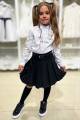 Купить Юбка черная в складку с пояском для девочки Sen Kids Т24-2(27-837) на КидБутик Юбка черная в складку с пояском для девочки Sen Kids Т24-2(27-837) - фото 5