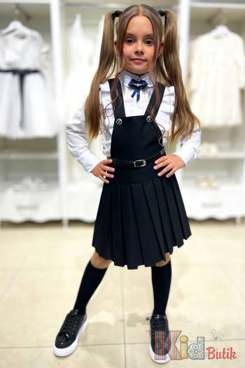 Купить Сарафан с нагрудником темного цвета Sen Kids Т24-4(27-436) на КидБутик Сарафан с нагрудником темного цвета Sen Kids Т24-4(27-436)
