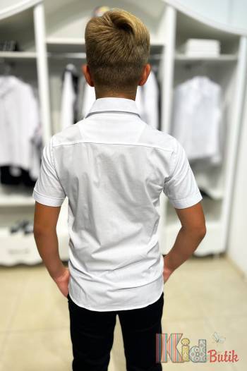 Купити Сорочка біла з короткими рукавами для хлопчика A-yugi Jeans Аю23-44(18132/18131) на КідБутік Сорочка біла з короткими рукавами для хлопчика A-yugi Jeans Аю23-44(18132/18131)