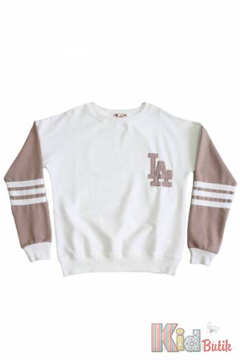 Купити Світшот бежевий для дівчинки "LA" MiniModa Мі23-4Беж(3675) на КідБутік Світшот бежевий для дівчинки "LA" MiniModa Мі23-4Беж(3675)