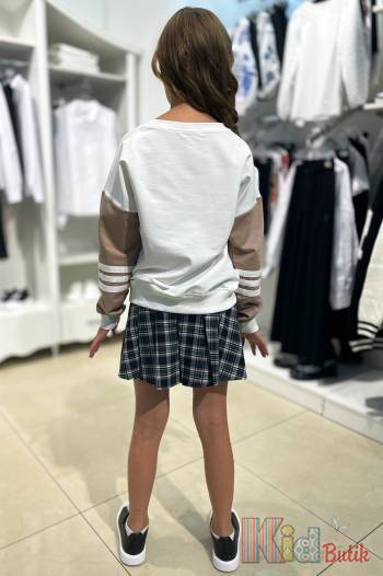 Купити Світшот бежевий для дівчинки "LA" MiniModa Мі23-4Беж(3675) на КідБутік Світшот бежевий для дівчинки "LA" MiniModa Мі23-4Беж(3675)