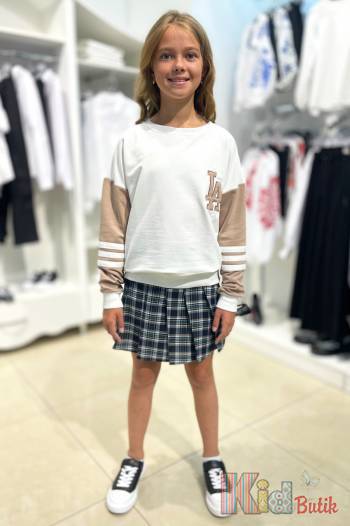 Купити Світшот бежевий для дівчинки "LA" MiniModa Мі23-4Беж(3675) на КідБутік Світшот бежевий для дівчинки "LA" MiniModa Мі23-4Беж(3675)