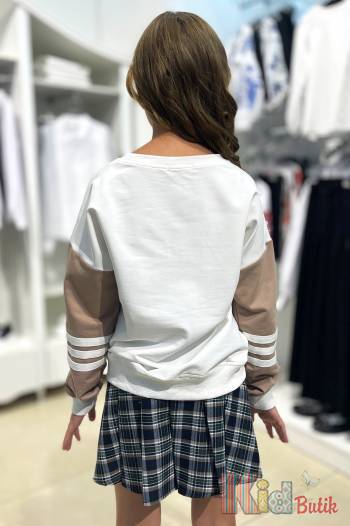 Купити Світшот бежевий для дівчинки "LA" MiniModa Мі23-4Беж(3675) на КідБутік Світшот бежевий для дівчинки "LA" MiniModa Мі23-4Беж(3675)