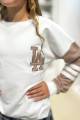 Купити Світшот бежевий для дівчинки "LA" MiniModa Мі23-4Беж(3675) на КідБутік Світшот бежевий для дівчинки "LA" MiniModa Мі23-4Беж(3675) - фото 3
