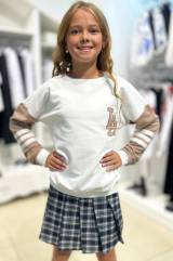 Купити Світшот бежевий для дівчинки "LA" MiniModa Мі23-4Беж(3675) на КідБутік Світшот бежевий для дівчинки "LA" MiniModa Мі23-4Беж(3675)