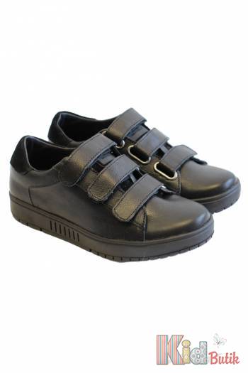 Купить Кеды черные на липучках для девочки Bistfor 23-38115/821/846 на КидБутик Кеды черные на липучках для девочки Bistfor 23-38115/821/846