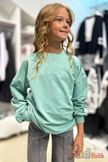 Купити Світшот м'ятного кольору з написом на спині always young для дівчинки MiniModa Мі23-1мята(3492) на КідБутік Світшот м'ятного кольору з написом на спині always young для дівчинки MiniModa Мі23-1мята(3492)
