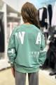 Купити Світшот м'ятного кольору з написом на спині always young для дівчинки MiniModa Мі23-1мята(3492) на КідБутік Світшот м'ятного кольору з написом на спині always young для дівчинки MiniModa Мі23-1мята(3492) - фото 2