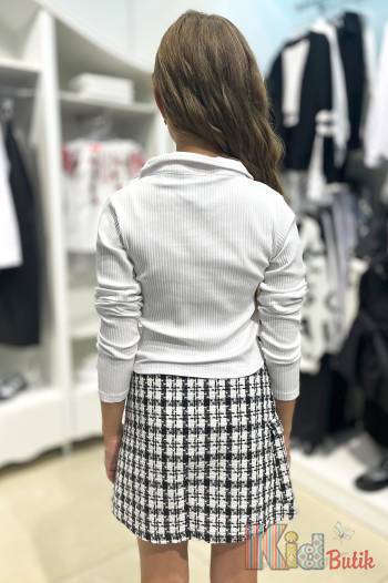 Купити Лонгслів у рубчик з комірцем білий для дівчинки Cuties Ст23-33Бл(3556) на КідБутік Лонгслів у рубчик з комірцем білий для дівчинки Cuties Ст23-33Бл(3556)