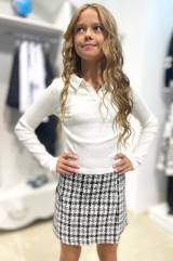 Купить Лонгслив в рубчик с воротничком молочный для девочки Cuties Ст23-33Мол(3556) на КидБутик Лонгслив в рубчик с воротничком молочный для девочки Cuties Ст23-33Мол(3556)