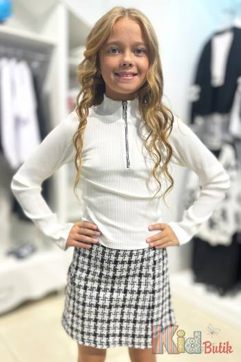 Купити Гольф з блискавкою білий у рубчик для дівчинки Cuties Ст23-31Бл(3153) на КідБутік Гольф з блискавкою білий у рубчик для дівчинки Cuties Ст23-31Бл(3153)