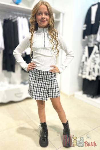 Купити Гольф з блискавкою білий у рубчик для дівчинки Cuties Ст23-31Бл(3153) на КідБутік Гольф з блискавкою білий у рубчик для дівчинки Cuties Ст23-31Бл(3153)