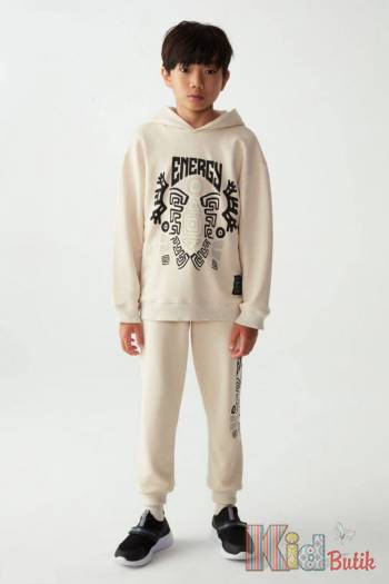 Купити Худі кремово-чорний "Energy" для хлопчика NK Unsea НК23-65(45301) на КідБутік Худі кремово-чорний "Energy" для хлопчика NK Unsea НК23-65(45301)