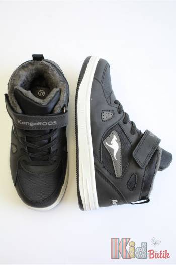 Купить Ботинки утепленные черно-серые для мальчика KangaROOS 23-18804-000-5003 на КидБутик Ботинки утепленные черно-серые для мальчика KangaROOS 23-18804-000-5003