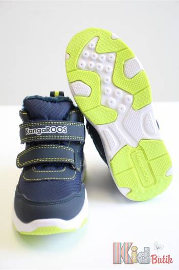 Купить Ботинки утепленные синие с салатовым для мальчика KangaROOS 23-02221-000-4054 на КидБутик Ботинки утепленные синие с салатовым для мальчика KangaROOS 23-02221-000-4054