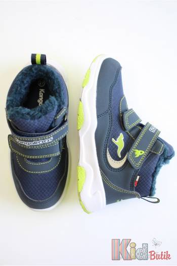 Купить Ботинки утепленные синие с салатовым для мальчика KangaROOS 23-02221-000-4054 на КидБутик Ботинки утепленные синие с салатовым для мальчика KangaROOS 23-02221-000-4054
