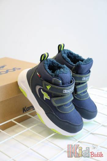 Купить Ботинки утепленные синие с салатовым для мальчика KangaROOS 23-02221-000-4054 на КидБутик Ботинки утепленные синие с салатовым для мальчика KangaROOS 23-02221-000-4054