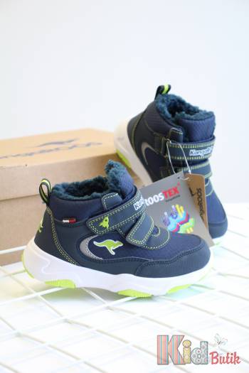 Купить Ботинки утепленные синие с салатовым для мальчика KangaROOS 23-02221-000-4054 на КидБутик Ботинки утепленные синие с салатовым для мальчика KangaROOS 23-02221-000-4054