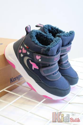 Купить Ботинки утепленные синие с розовым для девочки KangaROOS 23-02221-000-4204 на КидБутик Ботинки утепленные синие с розовым для девочки KangaROOS 23-02221-000-4204