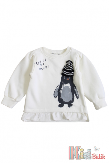 Купити Світшот молочний з пінгвінчиком для дівчинки Escabel Kids Ес23-44(875) на КідБутік Світшот молочний з пінгвінчиком для дівчинки Escabel Kids Ес23-44(875)