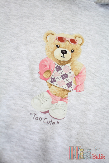 Купить Худи утепленный светло-серый для девочки "Too Cute Teddy" Wanex V23-56(32330) на КидБутик Худи утепленный светло-серый для девочки "Too Cute Teddy" Wanex V23-56(32330)