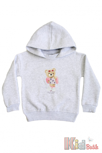 Купить Худи утепленный светло-серый для девочки "Too Cute Teddy" Wanex V23-56(32330) на КидБутик Худи утепленный светло-серый для девочки "Too Cute Teddy" Wanex V23-56(32330)