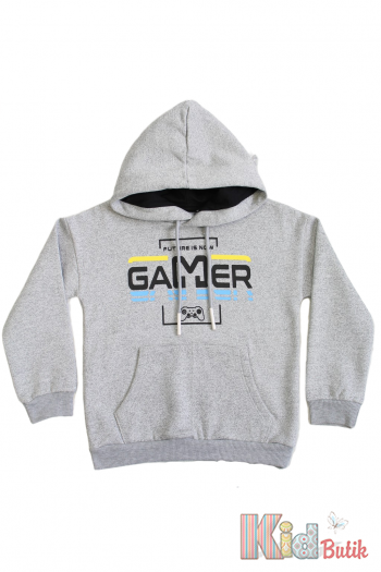 Купить Худи серый утепленный для мальчика "Gamer" Wanex V23-41(16031) на КидБутик Худи серый утепленный для мальчика "Gamer" Wanex V23-41(16031)