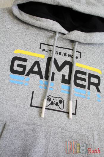 Купить Худи серый утепленный для мальчика "Gamer" Wanex V23-41(16031) на КидБутик Худи серый утепленный для мальчика "Gamer" Wanex V23-41(16031)