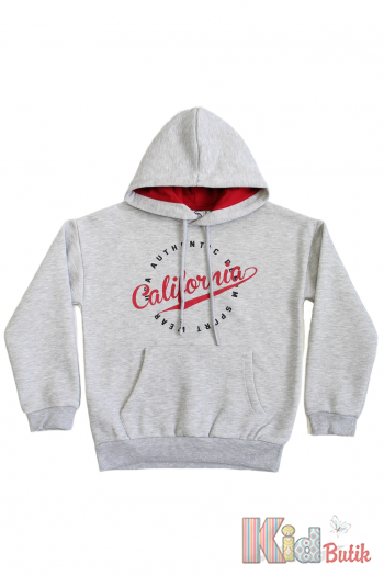 Худи светло-серый утепленный для мальчика "California" Wanex V23-40(16628)