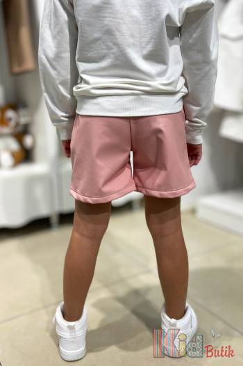 Купити Шорти утеплені пудрового кольору для дівчинки Best Kids БК23-12208 на КідБутік Шорти утеплені пудрового кольору для дівчинки Best Kids БК23-12208