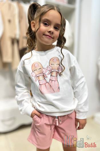 Купити Шорти утеплені пудрового кольору для дівчинки Best Kids БК23-12208 на КідБутік Шорти утеплені пудрового кольору для дівчинки Best Kids БК23-12208