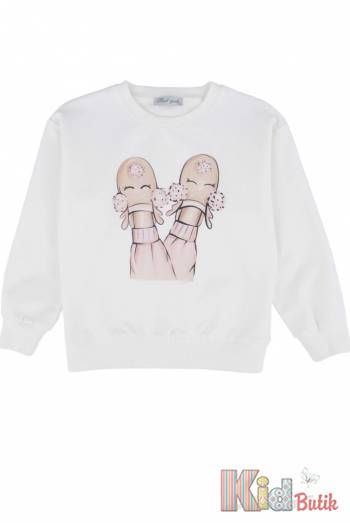 Купити Світшот молочного кольору для дівчинки Best Kids БК23-12202 на КідБутік Світшот молочного кольору для дівчинки Best Kids БК23-12202