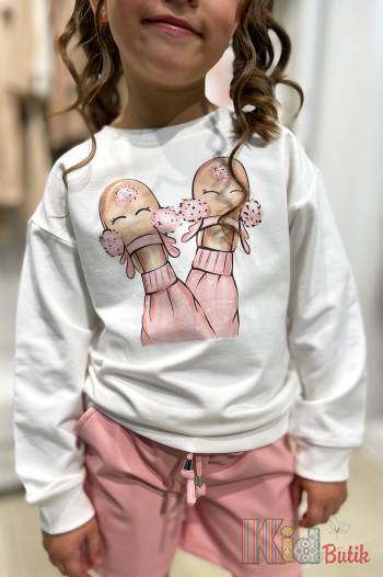 Купити Світшот молочного кольору для дівчинки Best Kids БК23-12202 на КідБутік Світшот молочного кольору для дівчинки Best Kids БК23-12202