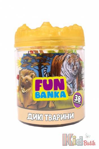 Купить Игровой мини-набор Дикие Животные Fun Banka 320385 на КидБутик Игровой мини-набор Дикие Животные Fun Banka 320385
