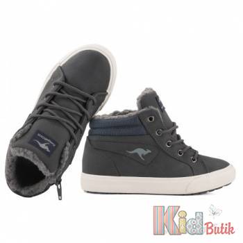 Купить Ботинки кроссовки утепленные серые для мальчика KangaROOS 23-18000-000-4600 на КидБутик Ботинки кроссовки утепленные серые для мальчика KangaROOS 23-18000-000-4600