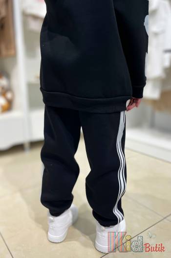 Купити Костюм спортивний утеплений для дівчинки WKS WKS25-57Чор/лампаси на КідБутік Костюм спортивний утеплений для дівчинки WKS WKS25-57Чор/лампаси