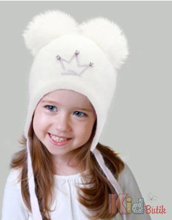 Купить Шапка в белом цвете для девочки. Elf Kids Ел23-67Біл. на КидБутик Шапка в белом цвете для девочки. Elf Kids Ел23-67Біл.