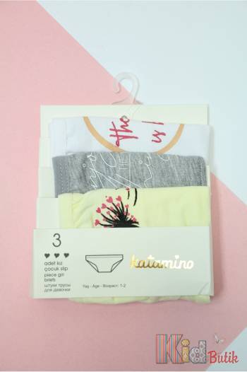 Купить Трусики 3шт. с разным декором для девочки 1-2 года Katamino 23-К128403 на КидБутик Трусики 3шт. с разным декором для девочки 1-2 года Katamino 23-К128403