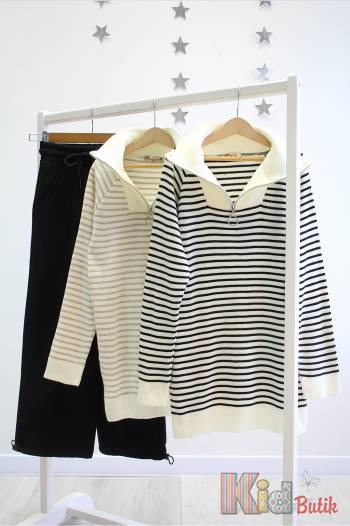 Купить Кофта прямого фасона в полоску для девочки MiniModa Мі23-36Крем(1607 на КидБутик Кофта прямого фасона в полоску для девочки MiniModa Мі23-36Крем(1607
