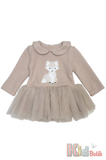 Купить Платье бежевого цвета для девочки Lilax Kids 23-98065 на КидБутик Платье бежевого цвета для девочки Lilax Kids 23-98065