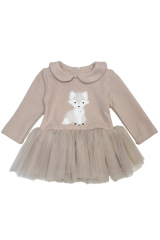 Купить Платье бежевого цвета для девочки Lilax Kids 23-98065 на КидБутик Платье бежевого цвета для девочки Lilax Kids 23-98065