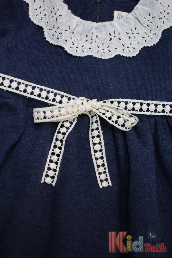 Купить Платье теплое синего цвета для девочки Lilax Kids 23-98072 на КидБутик Платье теплое синего цвета для девочки Lilax Kids 23-98072