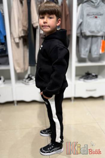 Купить Костюм спортивный утепленный 2-ка черный без декора Black One Kids ВК23-10Чор(ВК039) на КидБутик Костюм спортивный утепленный 2-ка черный без декора Black One Kids ВК23-10Чор(ВК039)
