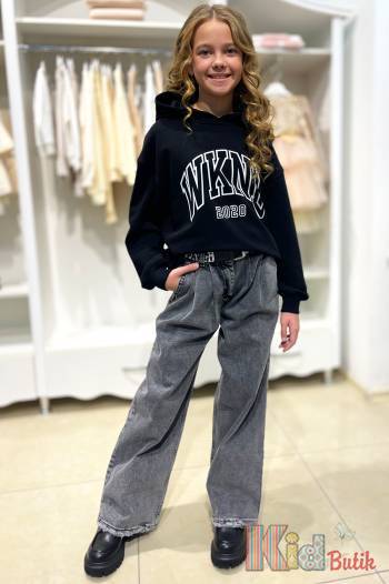 Купити Джинси-палаццо сірого кольору для дівчинки A-yugi Jeans Аю24-10(9428) на КідБутік Джинси-палаццо сірого кольору для дівчинки A-yugi Jeans Аю24-10(9428)