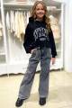 Купити Джинси-палаццо сірого кольору для дівчинки A-yugi Jeans Аю24-10(9428) на КідБутік Джинси-палаццо сірого кольору для дівчинки A-yugi Jeans Аю24-10(9428) - фото 4