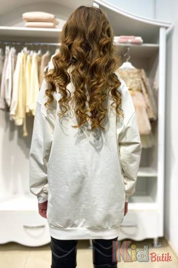 Купить Свитшот молочного цвета для девочки A-yugi Jeans Аю24-11Бл на КидБутик Свитшот молочного цвета для девочки A-yugi Jeans Аю24-11Бл